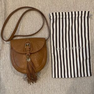 Vintage Henri Bendel Tan Crossbody Bag with Tassel